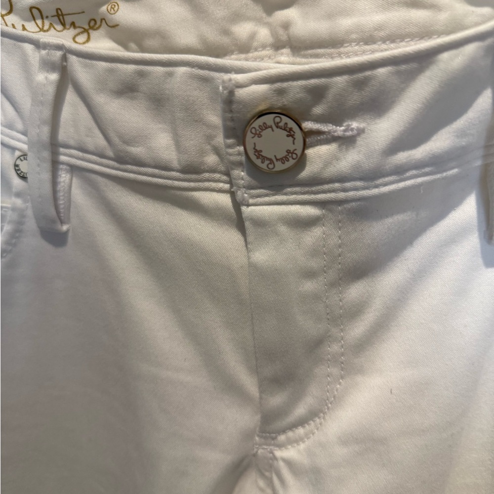 Lilly Pulitzer White Cotton Worth Skinny Resort Jeans Size 4 - Picture 4 of 11